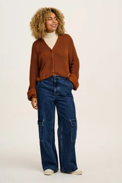 Best Phoenix - Cargo Trousers in Blue Denim All Bottoms|Jeans