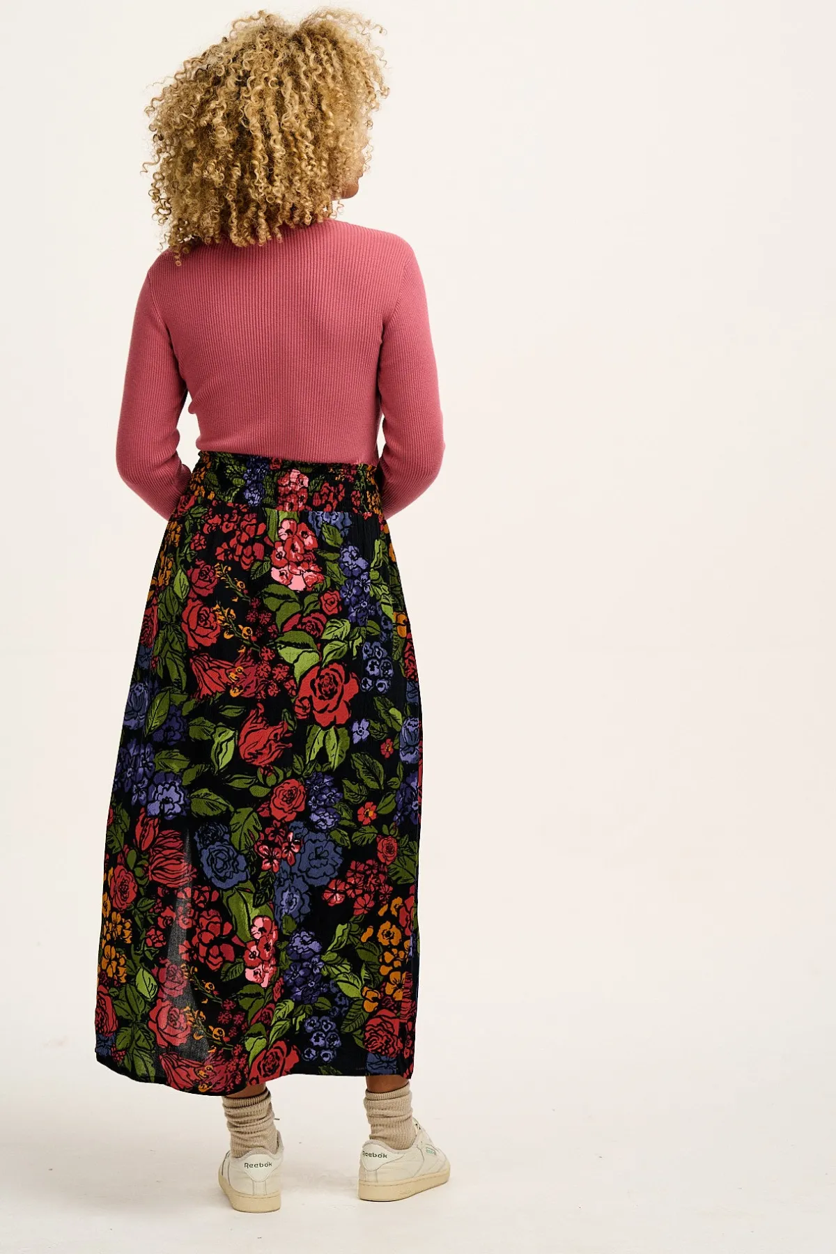 Clearance Poppy - Elasticated Waist Skirt in Maria Print All Bottoms|All Dresses & Skirts