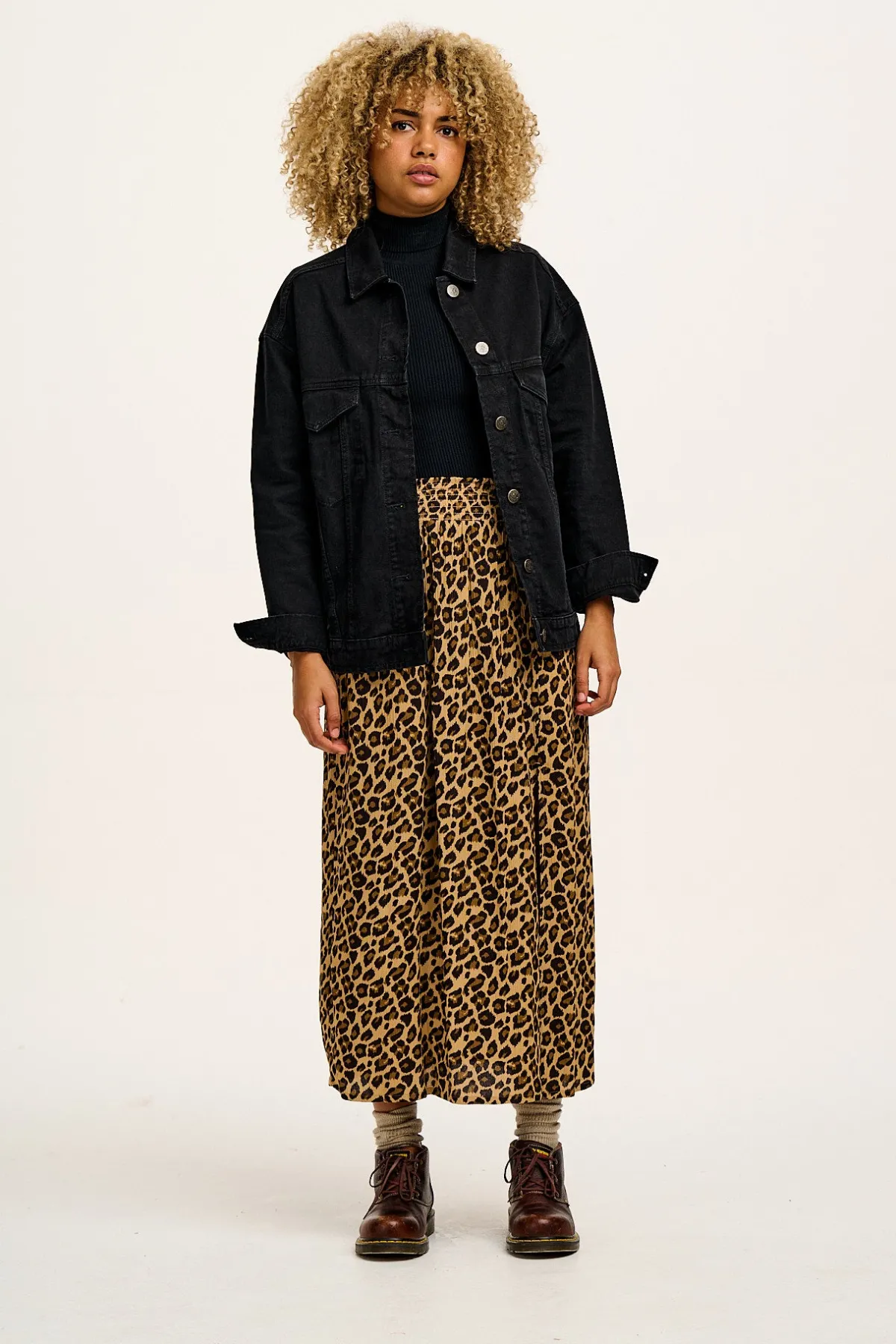 Fashion Poppy - Elasticated Waist Skirt in Leopard Print All Bottoms|All Dresses & Skirts