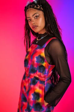 Sale Presley - Cotton Jumpsuit in Digital Blur Print All Jumpsuits