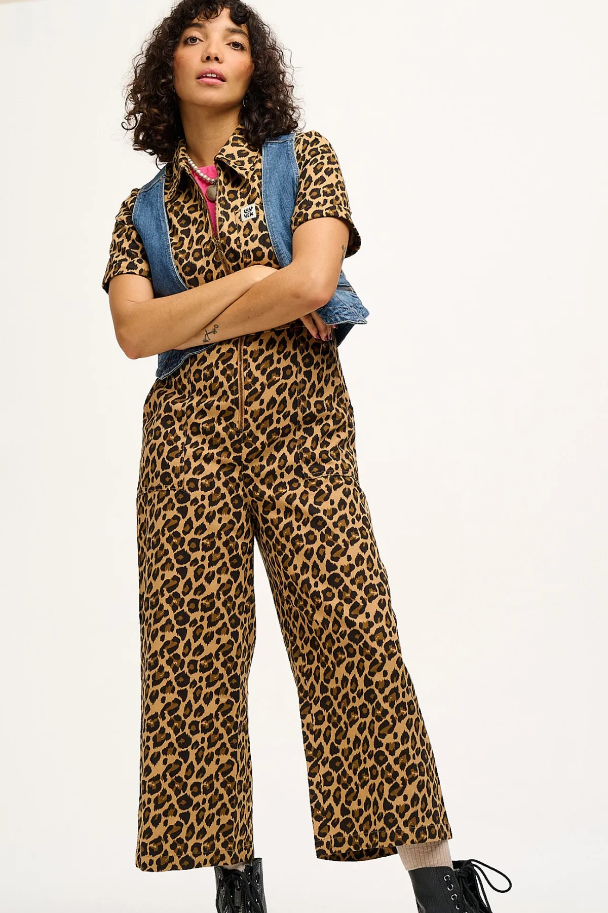 Fashion Ragan - Cotton Jumpsuit in Leopard Print All Jumpsuits|Tall Range