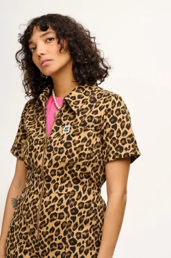 Fashion Ragan - Cotton Jumpsuit in Leopard Print All Jumpsuits|Tall Range