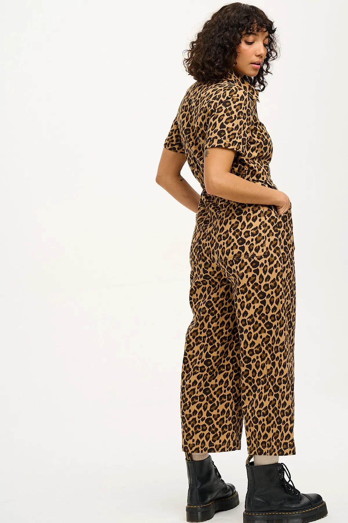 Fashion Ragan - Cotton Jumpsuit in Leopard Print All Jumpsuits|Tall Range