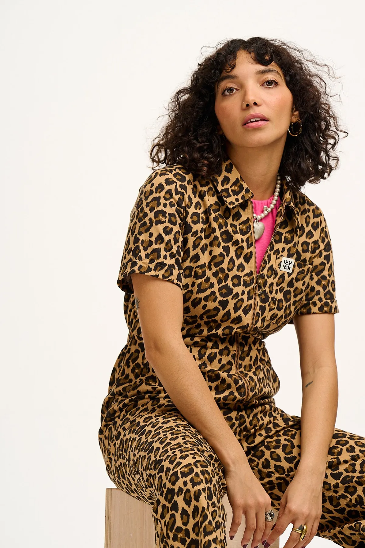 Fashion Ragan - Cotton Jumpsuit in Leopard Print All Jumpsuits|Tall Range