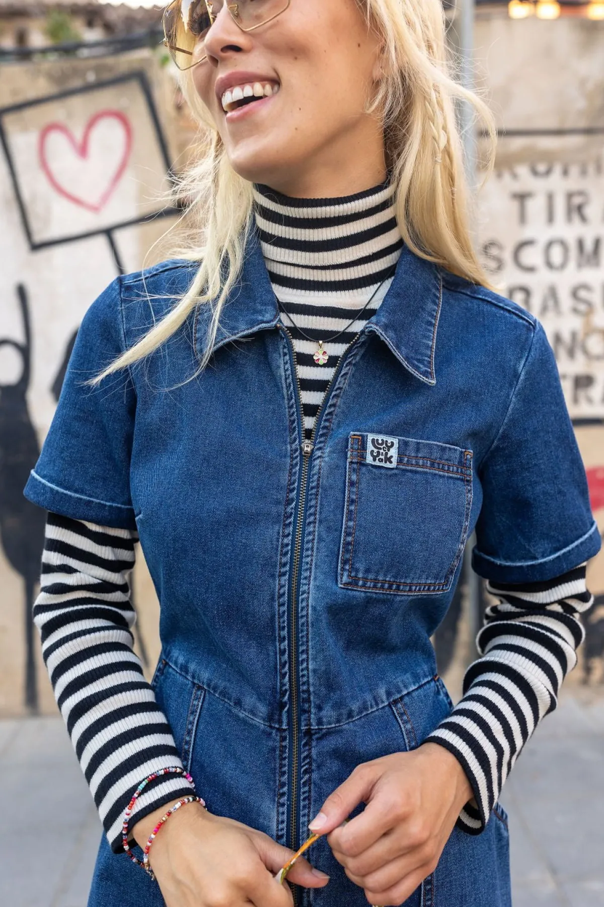 Clearance Ragan - Denim Jumpsuit in Mid Wash Blue All Jumpsuits|Tall Range