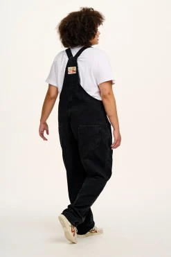 Outlet Reuben - Denim Dungarees in Washed Black All Dungarees|Reuben - Classic