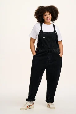Outlet Reuben - Denim Dungarees in Washed Black All Dungarees|Reuben - Classic