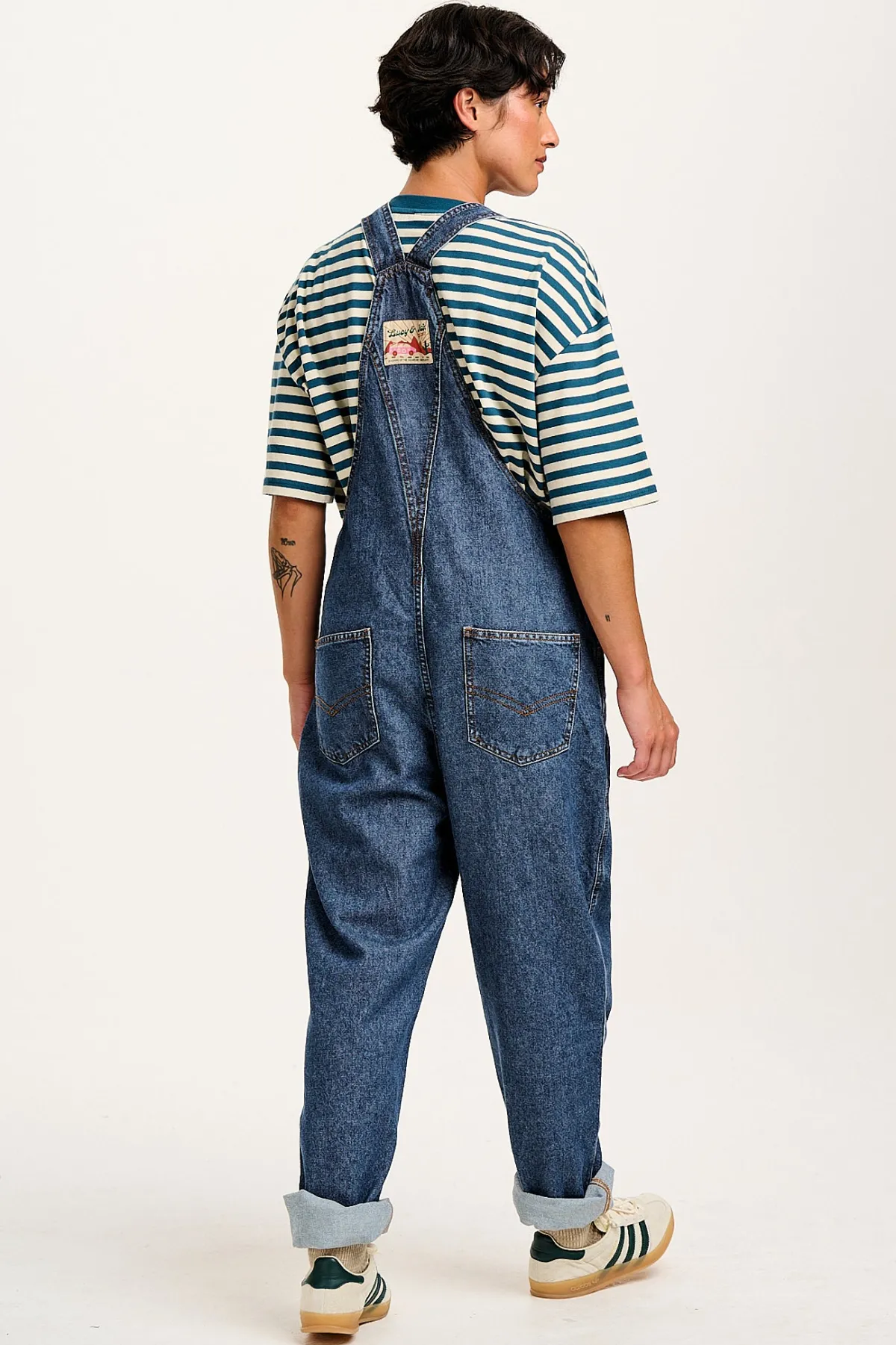 Hot Reuben - Denim Dungarees in Mid Wash Blue All Dungarees|Reuben - Classic
