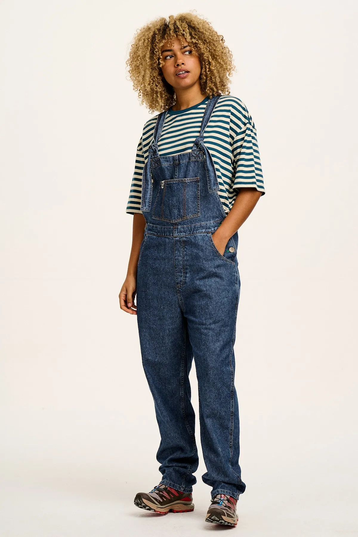 Hot Reuben - Denim Dungarees in Mid Wash Blue All Dungarees|Reuben - Classic