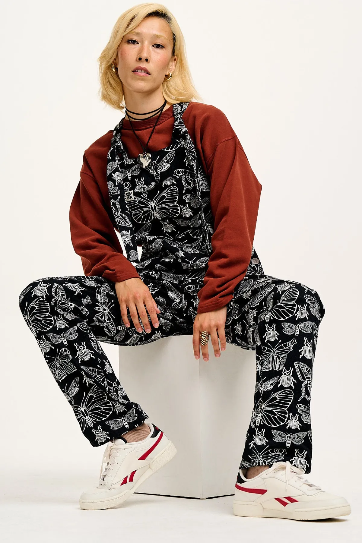 Clearance Reuben - Twill Dungarees in Papilio Print All Dungarees|Reuben - Classic