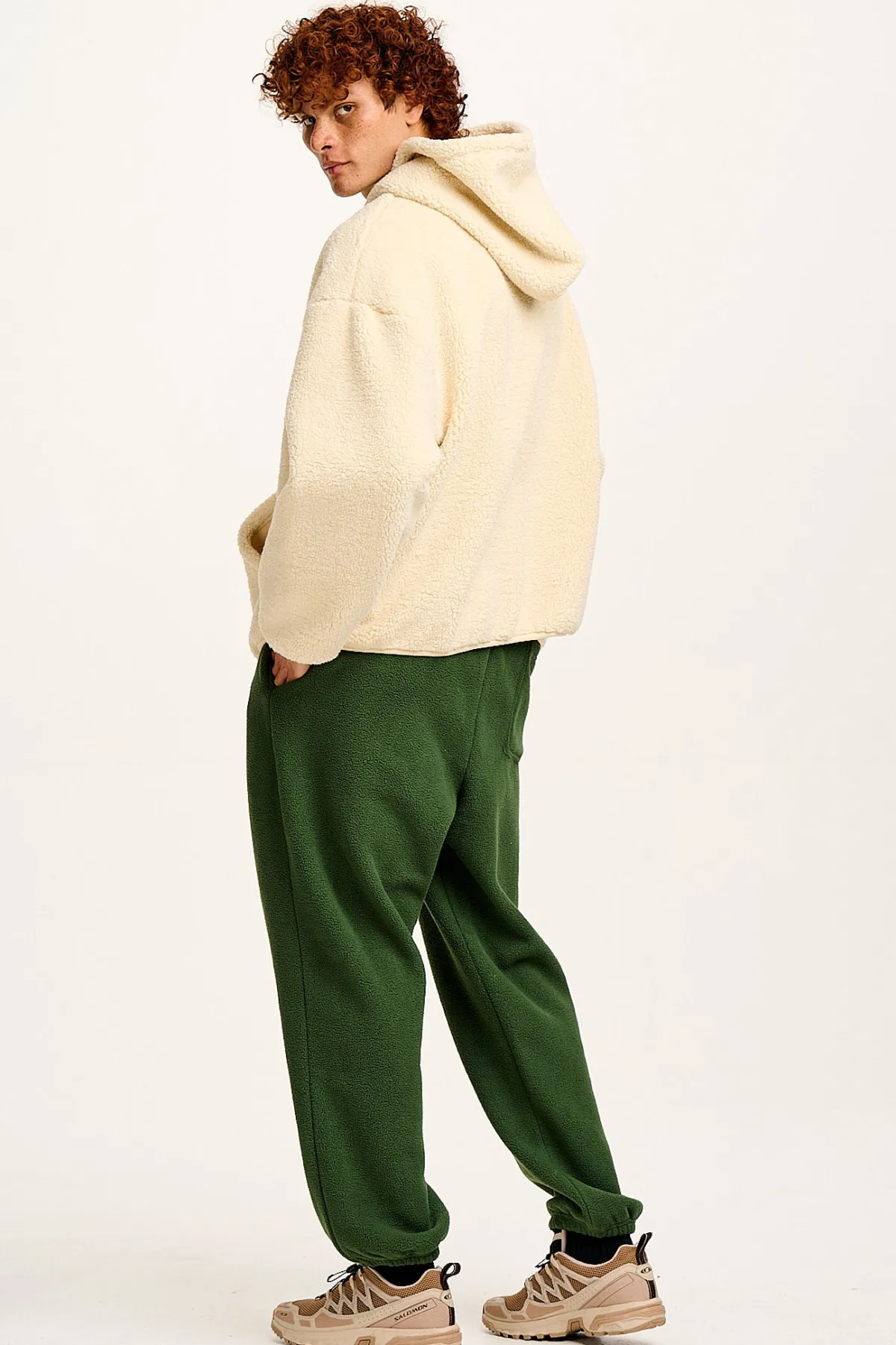Sale Rory - Borg Fleece Hoodie in Cream All Outerwear & Knitwear|Sweaters & Hoodies