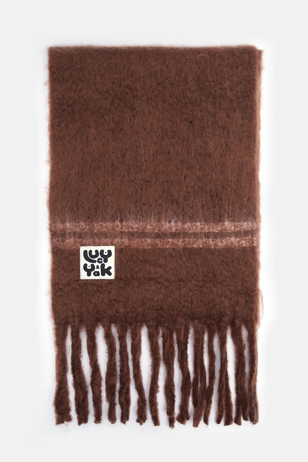 Best Rowan - Super Soft Scarf in Brown with Pink Stripe All Accessories|Scarves
