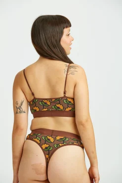 Online Ruby - Crop Top Cotton & Bamboo Bralette in Monica Print All Tops & Tees|All Underwear