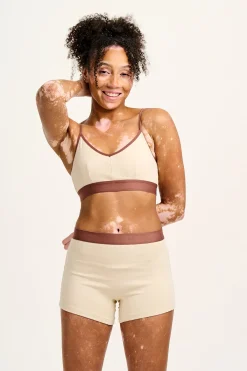 Fashion Ruby - Crop Top Cotton & Bamboo Bralette in Ecru All Tops & Tees|All Underwear