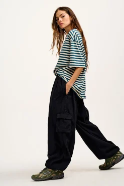 Best Rumi - Balloon Cotton & Linen Trousers in Black All Bottoms|Trousers