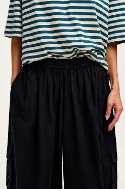 Best Rumi - Balloon Cotton & Linen Trousers in Black All Bottoms|Trousers