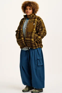 Best Rumi - Cargo Brushed Cotton Trousers in Deep Teal All Bottoms|Trousers