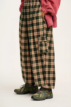 New Rumi - Cargo Brushed Cotton Trousers in Annie Tartan Print All Bottoms|Trousers
