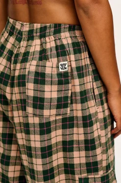 New Rumi - Cargo Brushed Cotton Trousers in Annie Tartan Print All Bottoms|Trousers