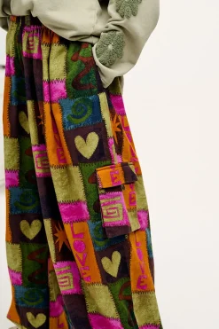 Best Rumi - Cargo Brushed Cotton Trousers in Courtney Patchwork Print All Bottoms|Trousers