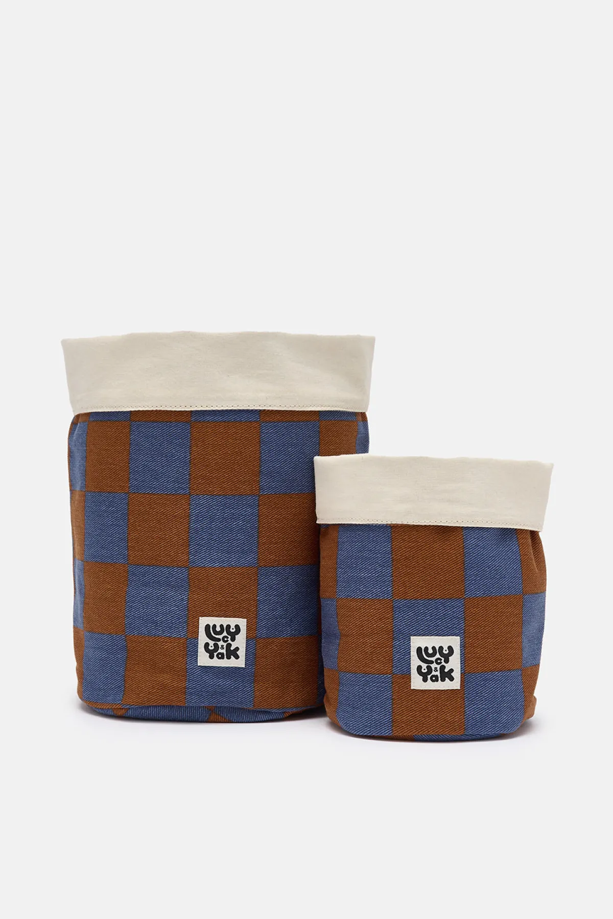Best Runa - Plant Pot Covers in Chester Check Print (2 Pack) All Accessories|Homeware