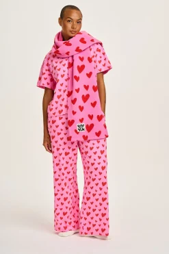 Online Sabrina - Soft Pyjamas in Pink Heart Cupid Print All Nightwear