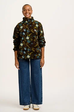 Outlet Stevie - Polar Fleece in Oak Brown Ingrid Floral Print All Outerwear & Knitwear|Fleeces