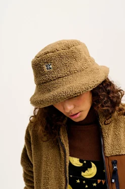Sale Travis - Borg Fleece Bucket Hat in Cocoa All Accessories|Hats & Hair