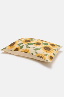 Hot Yolanda - Soft Cotton Bed Sheets in Cream Sunflower Print All Accessories|Homeware